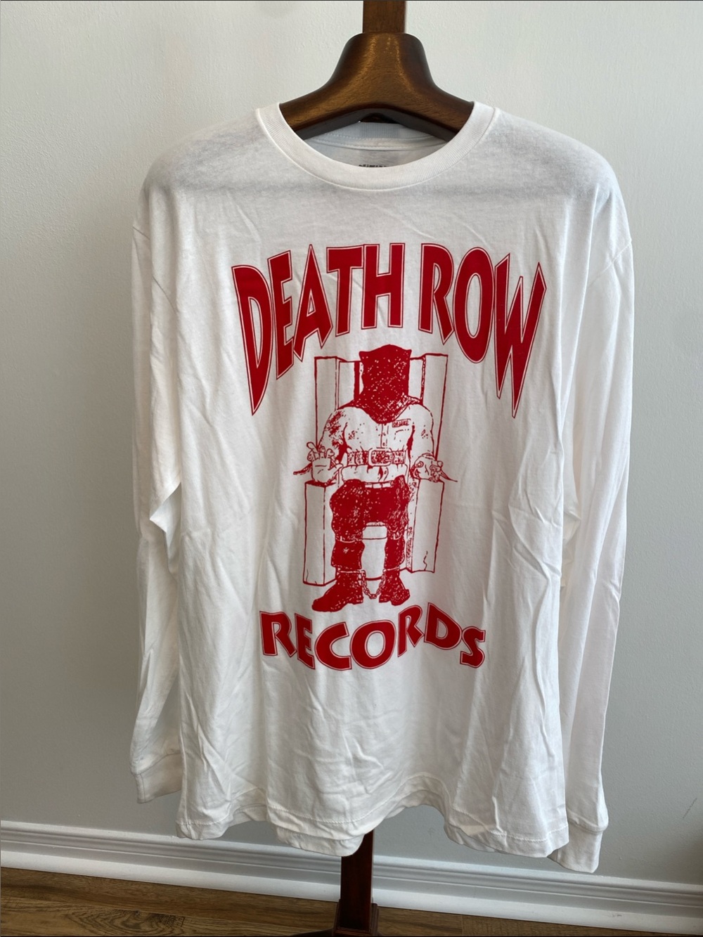 Death Row Records - Long-Sleeve Graphic Tee - White/Red